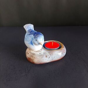 Ceramic Blue Bird Tealight